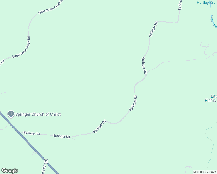 map of restaurants, bars, coffee shops, grocery stores, and more near 241 Springer Road in Hohenwald