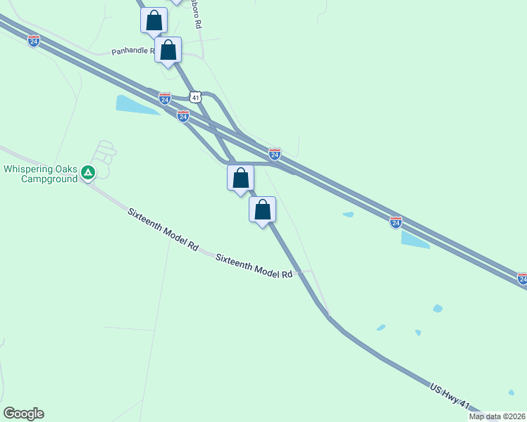 map of restaurants, bars, coffee shops, grocery stores, and more near 6136 Murfreesboro Highway in Manchester