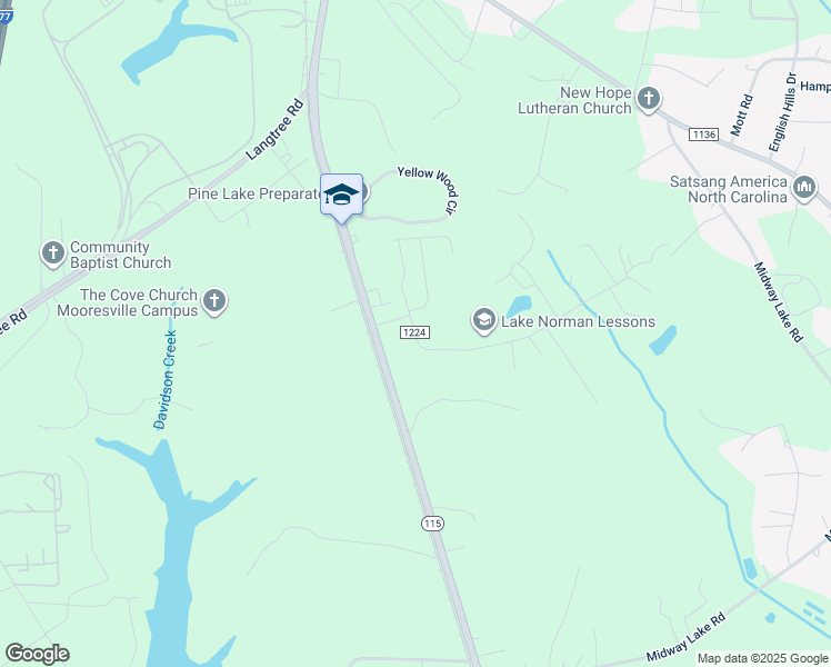 map of restaurants, bars, coffee shops, grocery stores, and more near 131 Eastport Lane in Mooresville