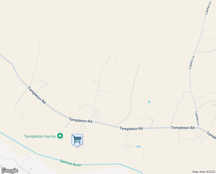 map of restaurants, bars, coffee shops, grocery stores, and more near 1455 Eureka Lane in Templeton