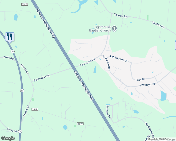 map of restaurants, bars, coffee shops, grocery stores, and more near 77 Pineapple Place in Benson