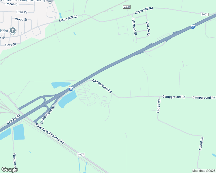 map of restaurants, bars, coffee shops, grocery stores, and more near 625 Campground Road in Selma