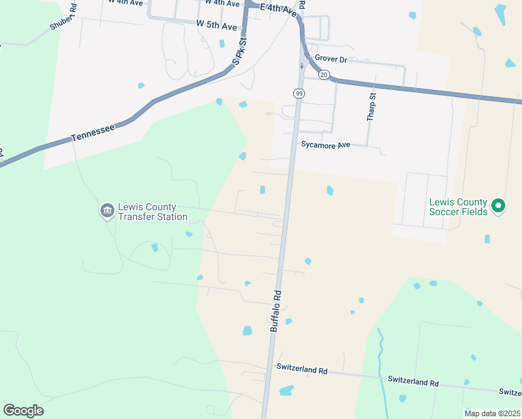 map of restaurants, bars, coffee shops, grocery stores, and more near 122 Sunset Drive in Hohenwald