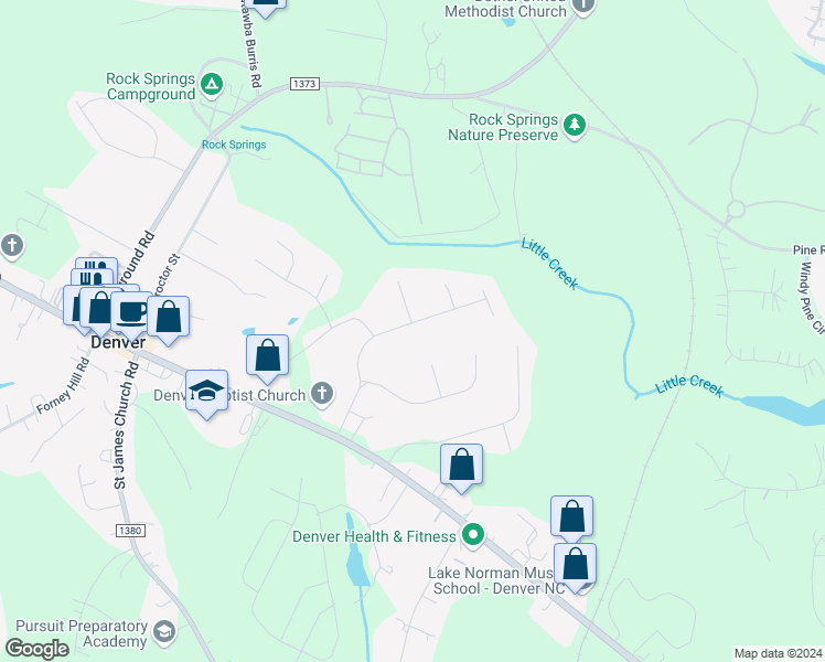 map of restaurants, bars, coffee shops, grocery stores, and more near 6972 Forest Manor Drive in Denver