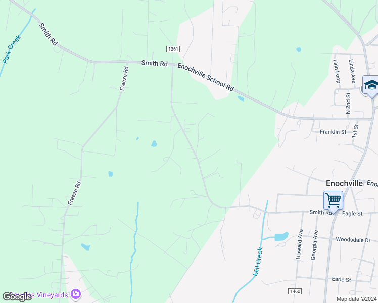 map of restaurants, bars, coffee shops, grocery stores, and more near 8431 Smith Road in Kannapolis