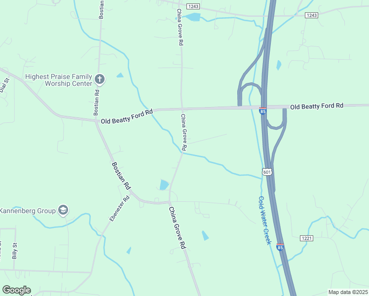 map of restaurants, bars, coffee shops, grocery stores, and more near China Grove Road in China Grove