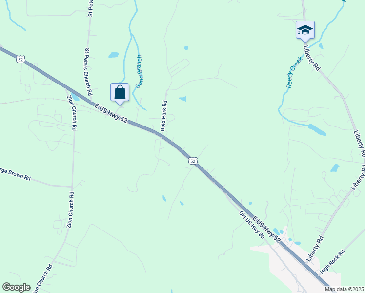 map of restaurants, bars, coffee shops, grocery stores, and more near 13040 U.S. 52 in Gold Hill