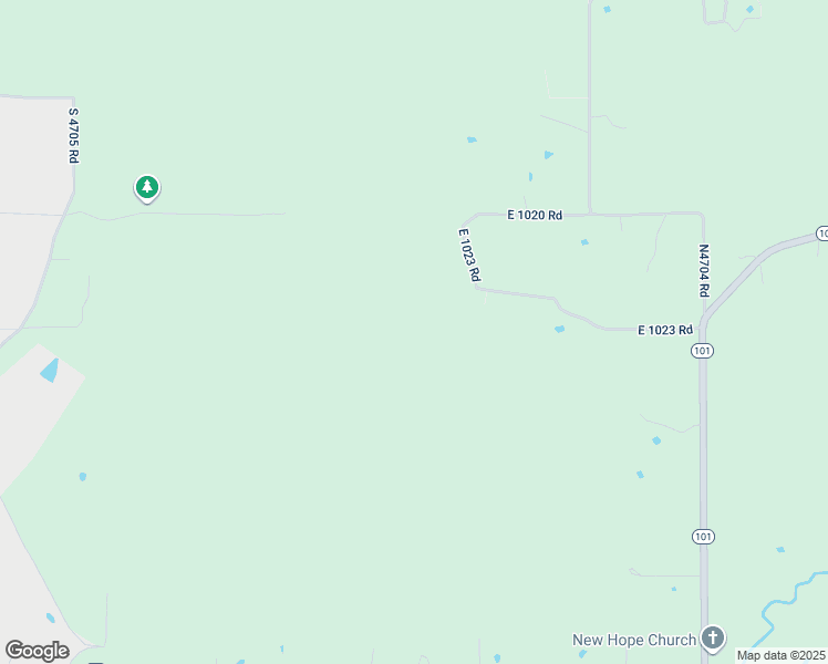 map of restaurants, bars, coffee shops, grocery stores, and more near 471622 East 1023 Road in Muldrow