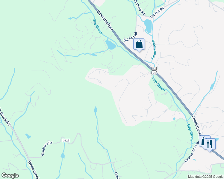 map of restaurants, bars, coffee shops, grocery stores, and more near 41 Graylyn Drive in Fairview