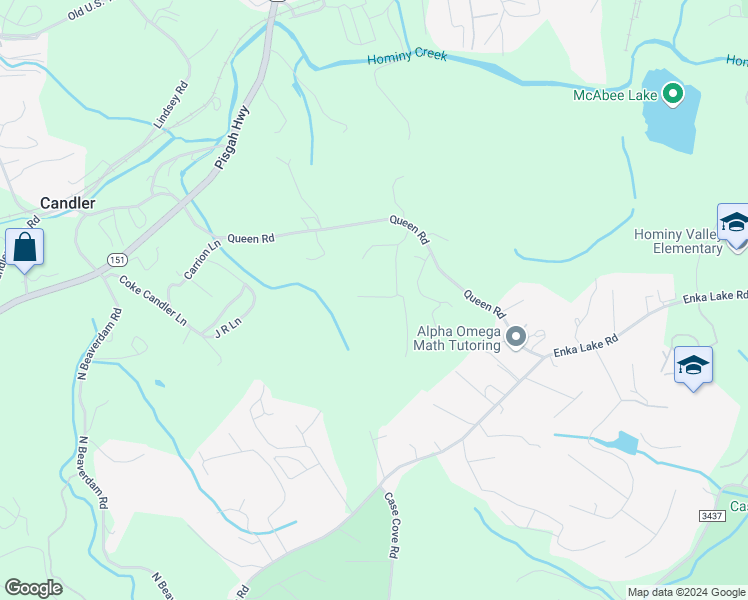 map of restaurants, bars, coffee shops, grocery stores, and more near 12 Krista Circle in Candler