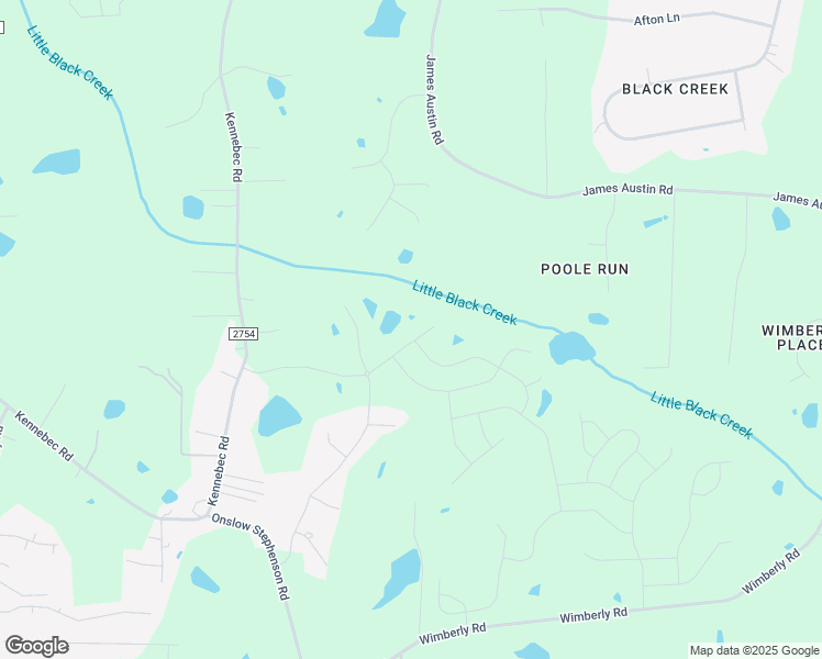 map of restaurants, bars, coffee shops, grocery stores, and more near 9245 Kennebec Road in Angier