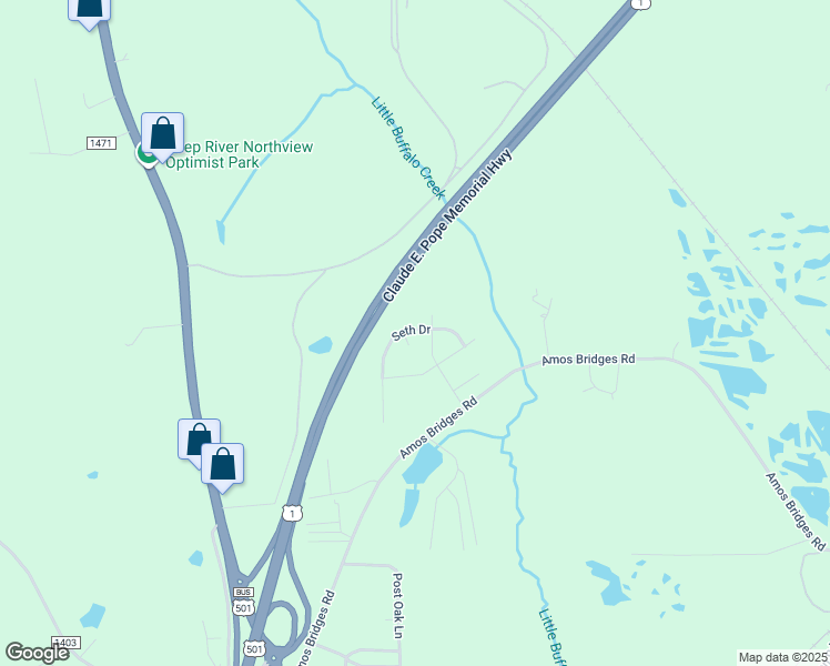 map of restaurants, bars, coffee shops, grocery stores, and more near 3201 Rena Lane in Sanford