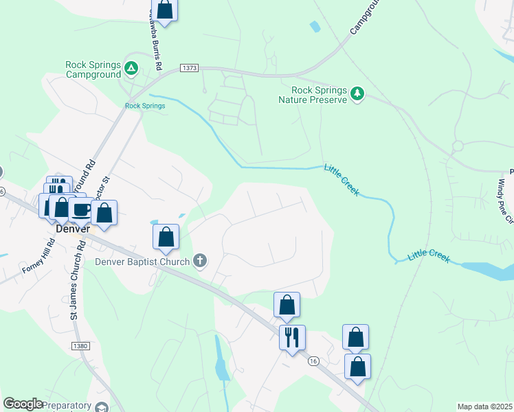map of restaurants, bars, coffee shops, grocery stores, and more near 6981 Forest Manor Drive in Denver