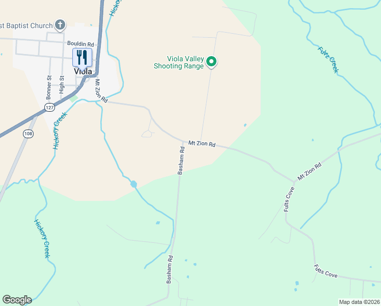 map of restaurants, bars, coffee shops, grocery stores, and more near 5401 Mount Zion Road in Morrison