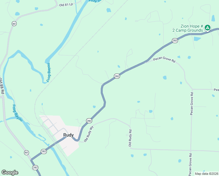 map of restaurants, bars, coffee shops, grocery stores, and more near 7016 State Highway 282 in Rudy