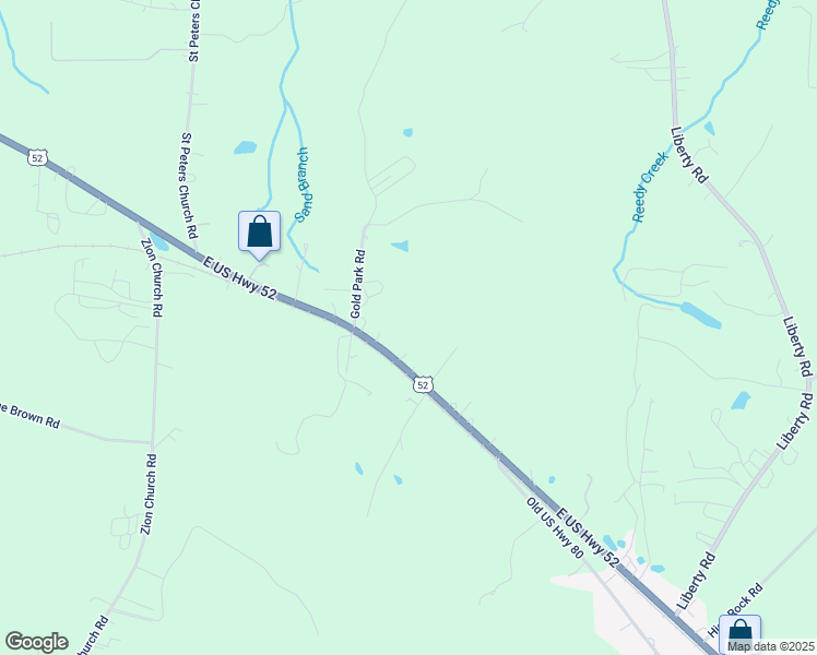 map of restaurants, bars, coffee shops, grocery stores, and more near 13040 U.S. 52 in Gold Hill