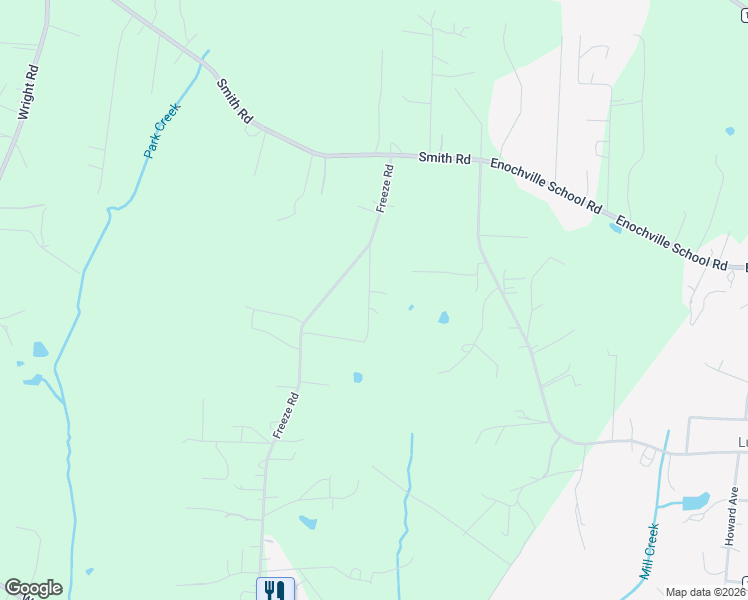 map of restaurants, bars, coffee shops, grocery stores, and more near 8597 Freeze Road in Kannapolis
