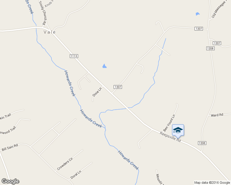map of restaurants, bars, coffee shops, grocery stores, and more near 5722 Reepsville Road in Vale