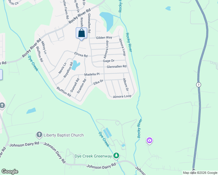 map of restaurants, bars, coffee shops, grocery stores, and more near 199 Almora Loop in Mooresville