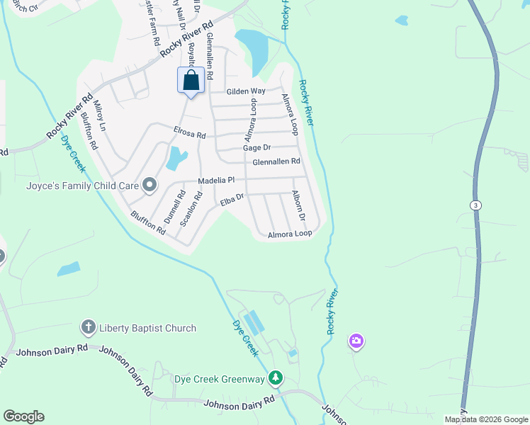 map of restaurants, bars, coffee shops, grocery stores, and more near 199 Almora Loop in Mooresville