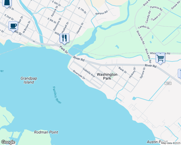 map of restaurants, bars, coffee shops, grocery stores, and more near 212 Isabella Avenue in Washington