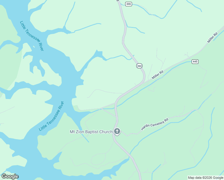 map of restaurants, bars, coffee shops, grocery stores, and more near 138 Lost Village Ln in Vonore