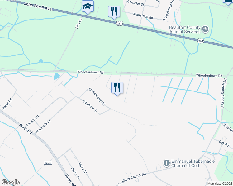 map of restaurants, bars, coffee shops, grocery stores, and more near 361 Marina Avenue in Washington