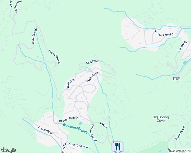 map of restaurants, bars, coffee shops, grocery stores, and more near 73 Timbercreek Heights in Maggie Valley