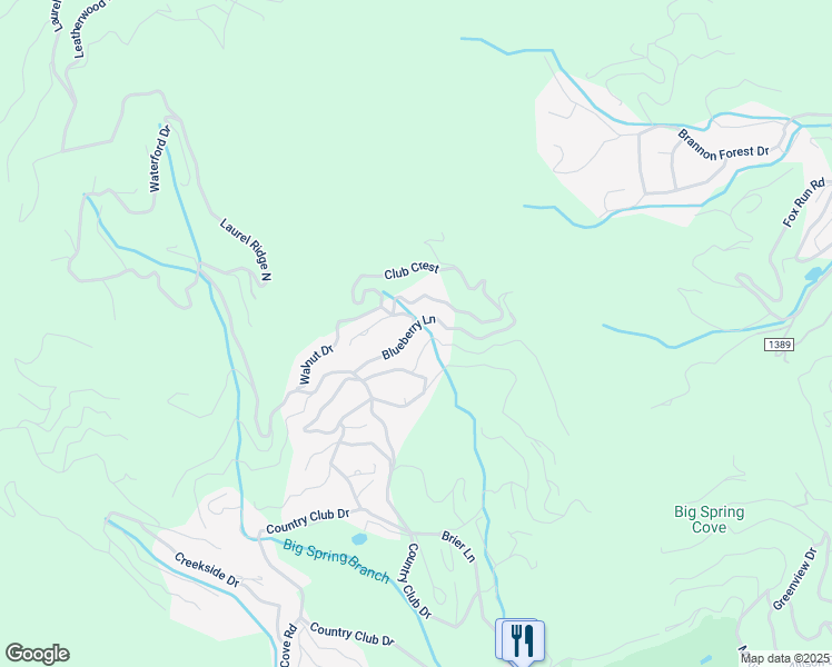 map of restaurants, bars, coffee shops, grocery stores, and more near 73 Timbercreek Heights in Maggie Valley