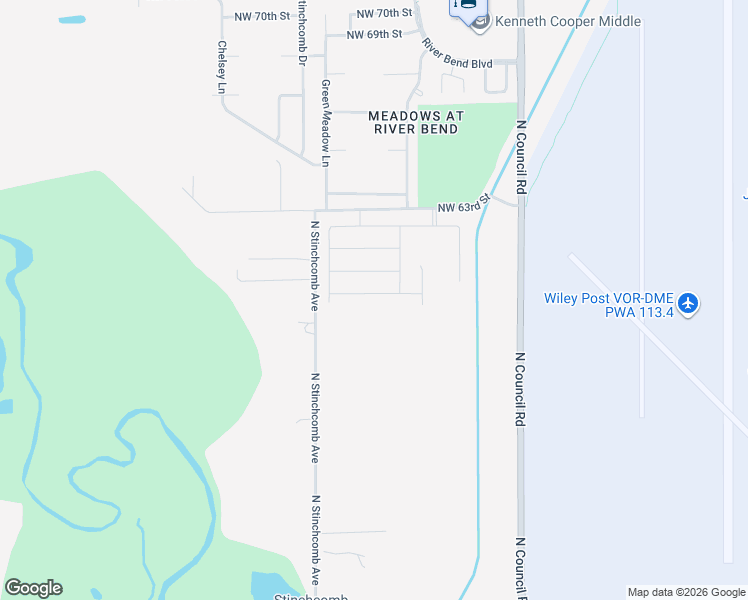 map of restaurants, bars, coffee shops, grocery stores, and more near 621 Blackwood Boulevard in Oklahoma City
