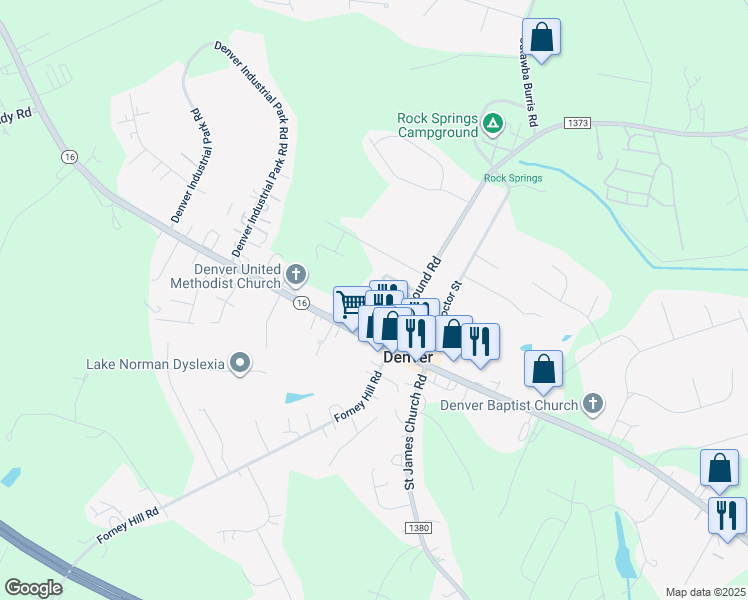 map of restaurants, bars, coffee shops, grocery stores, and more near 6482 Bellwood Lane in Denver
