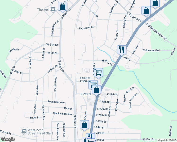 map of restaurants, bars, coffee shops, grocery stores, and more near 913 Sprinkler Drive in Landis