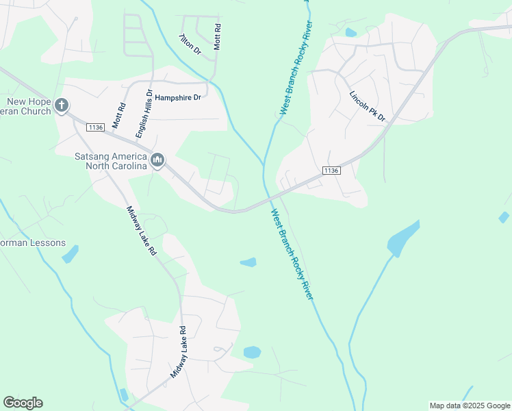 map of restaurants, bars, coffee shops, grocery stores, and more near 568 Faith Road in Mooresville