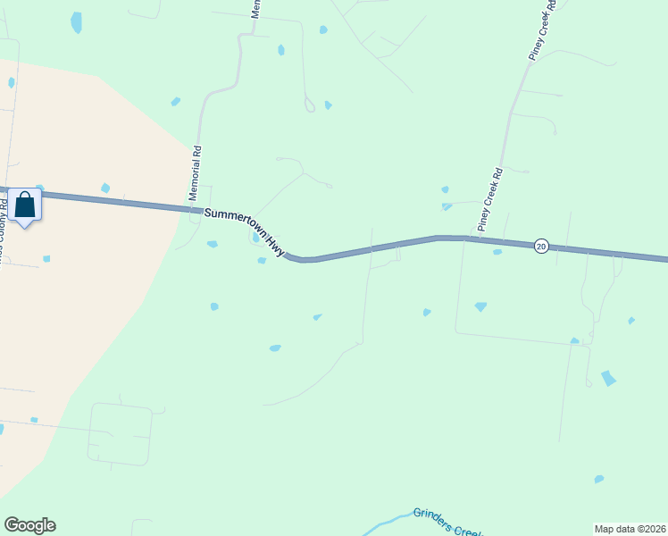 map of restaurants, bars, coffee shops, grocery stores, and more near 1102 Summertown Highway in Hohenwald