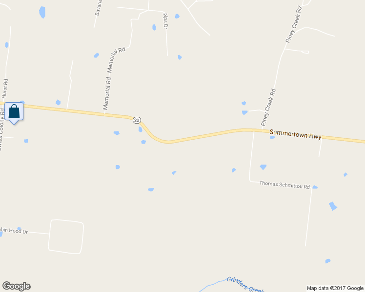 map of restaurants, bars, coffee shops, grocery stores, and more near 1102 Summertown Highway in Hohenwald