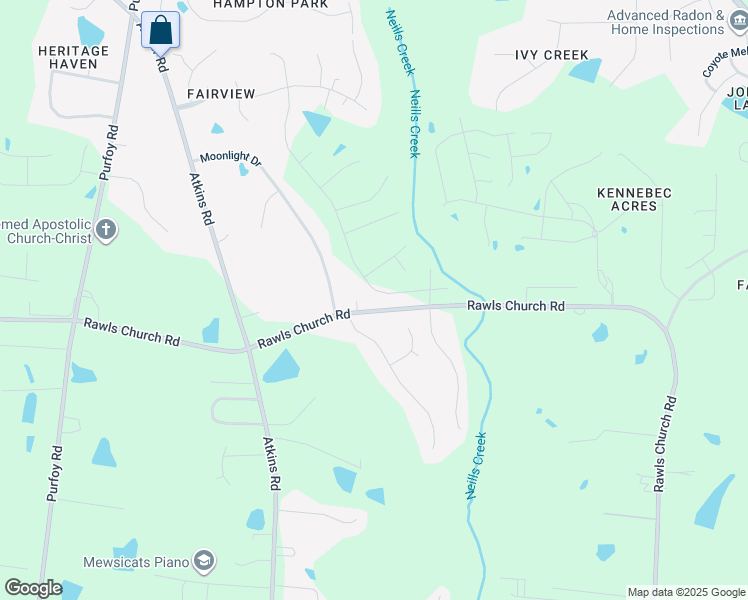 map of restaurants, bars, coffee shops, grocery stores, and more near 8752 Kenridge Lane in Fuquay-Varina