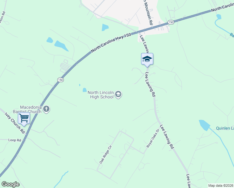 map of restaurants, bars, coffee shops, grocery stores, and more near 2737 Lee Lawing Road in Lincolnton