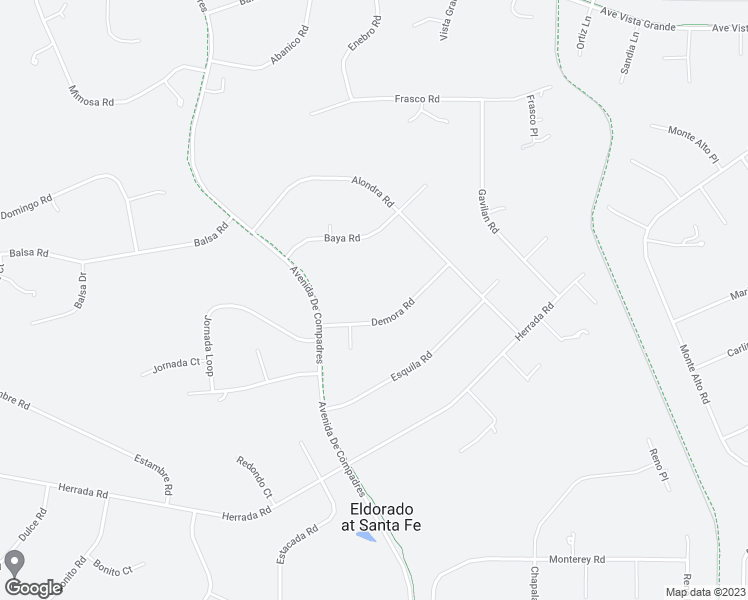 map of restaurants, bars, coffee shops, grocery stores, and more near 10 Demora Road in Santa Fe