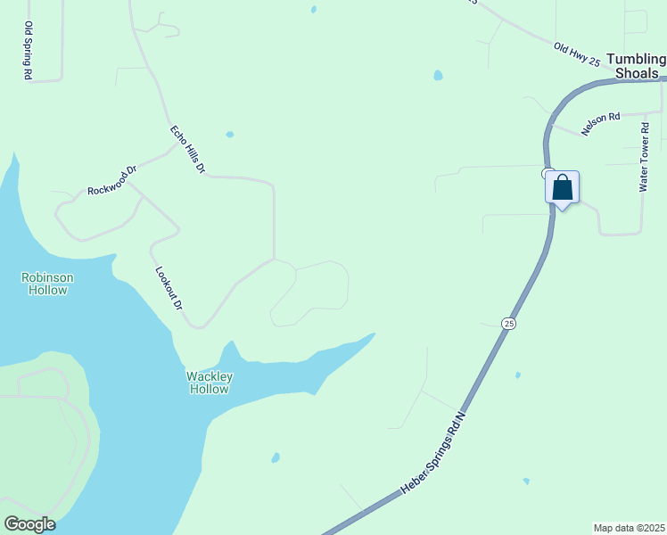 map of restaurants, bars, coffee shops, grocery stores, and more near 345 Hilltop Drive in Tumbling Shoals