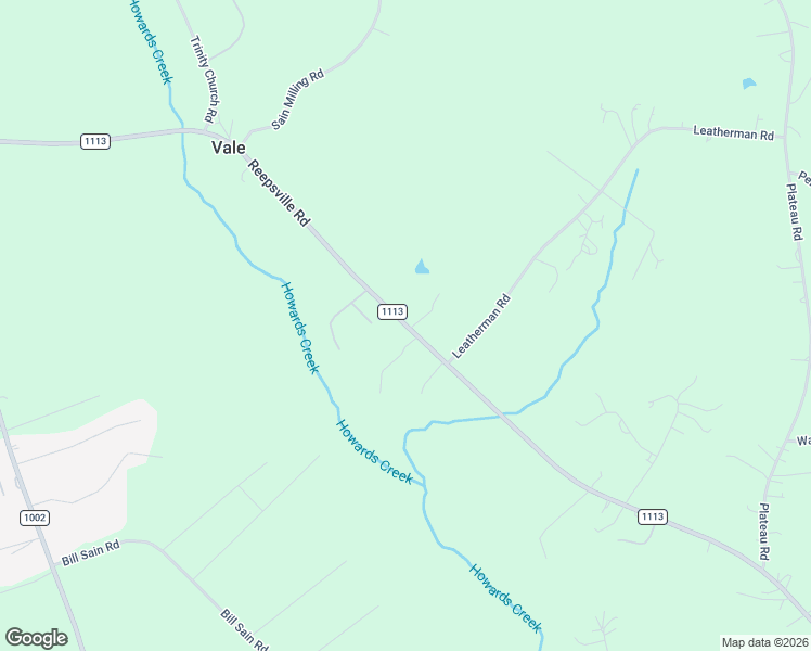 map of restaurants, bars, coffee shops, grocery stores, and more near State Road 1113 in Vale