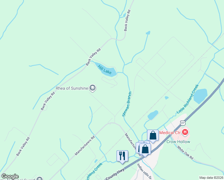 map of restaurants, bars, coffee shops, grocery stores, and more near 652 Hills Road in Dayton