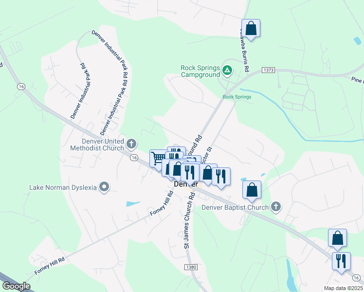 map of restaurants, bars, coffee shops, grocery stores, and more near 6443 Bentwood Lane in Denver