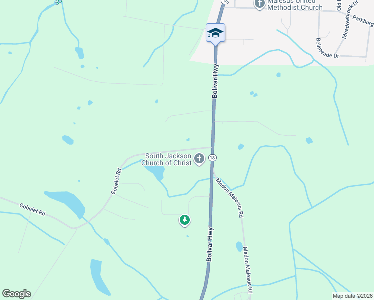 map of restaurants, bars, coffee shops, grocery stores, and more near 797 Bolivar Highway in Jackson