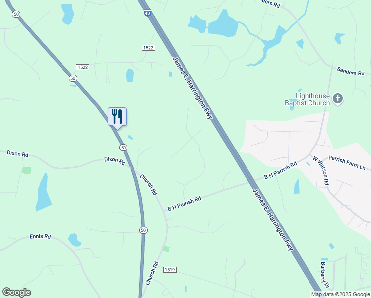 map of restaurants, bars, coffee shops, grocery stores, and more near 405 La Vista Court in Benson