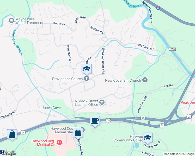 map of restaurants, bars, coffee shops, grocery stores, and more near 38 Sweden Lane in Clyde