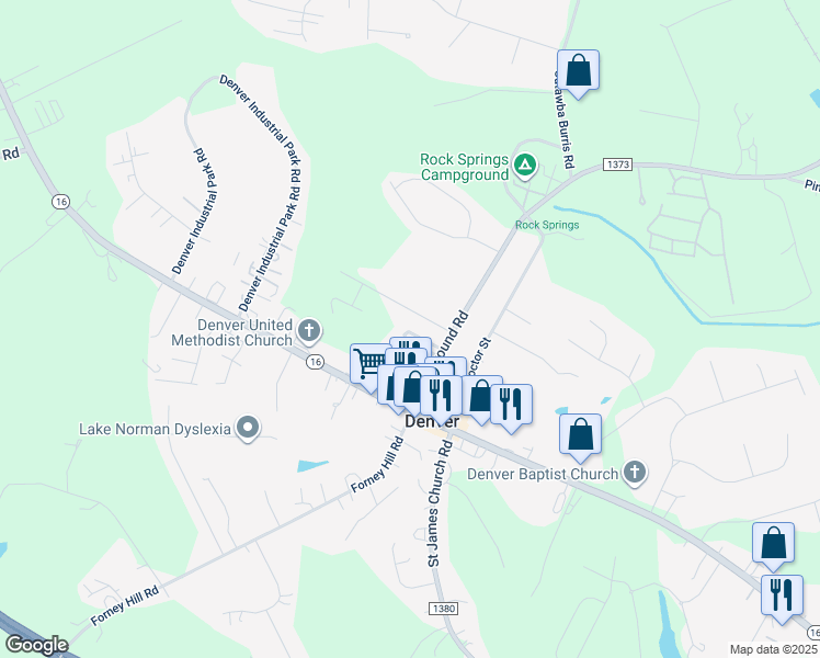 map of restaurants, bars, coffee shops, grocery stores, and more near 6425 Bentwood Lane in Denver