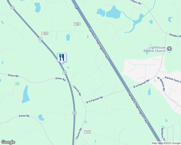 map of restaurants, bars, coffee shops, grocery stores, and more near 408 La Vista Court in Benson