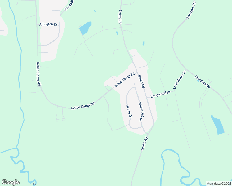 map of restaurants, bars, coffee shops, grocery stores, and more near 205 Indian Camp Road in Smithfield