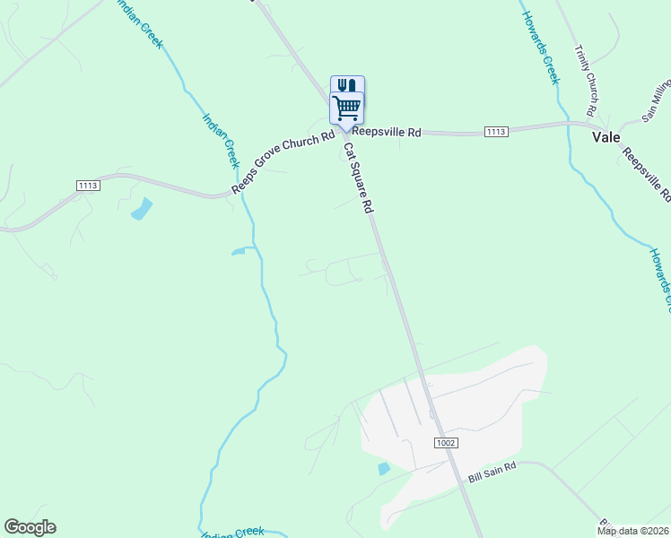 map of restaurants, bars, coffee shops, grocery stores, and more near 6793 Saintown Road in Vale