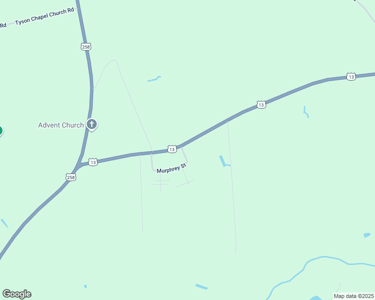 map of restaurants, bars, coffee shops, grocery stores, and more near 330 Murphrey Street in Farmville